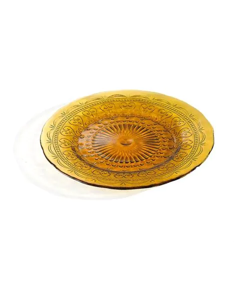 Provenzale Medium Glass Plate - Amber